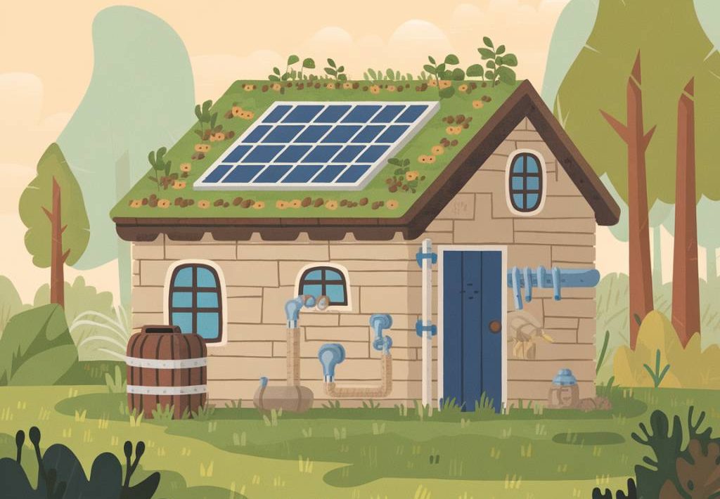Créer une maison écologique avec un système de récupération d’eau de pluie.