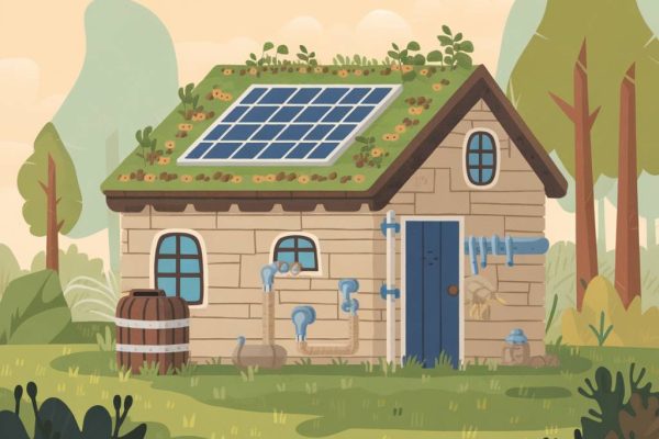 Créer une maison écologique avec un système de récupération d’eau de pluie.