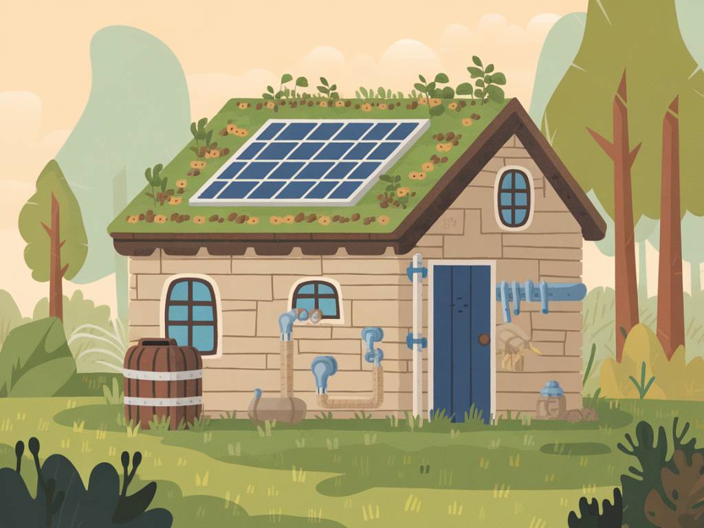 Créer une maison écologique avec un système de récupération d’eau de pluie.