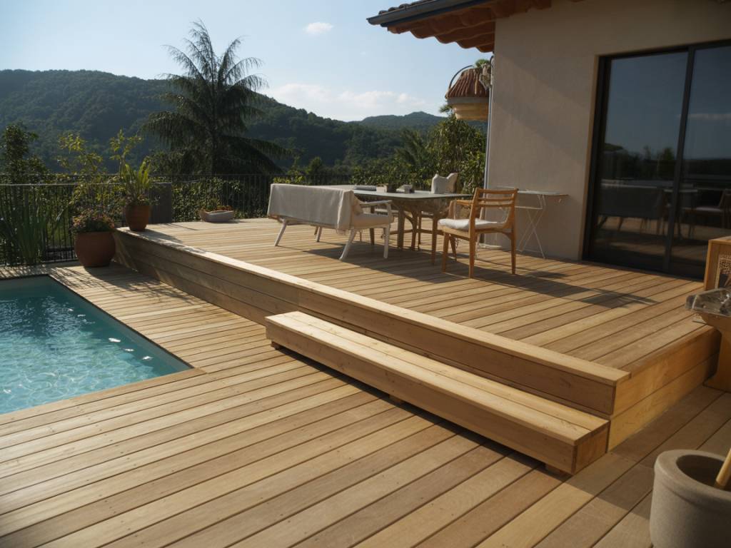 Creer une terrasse en bois exotique : conception, types de lames, pose et entretien pour un extérieur haut de gamme